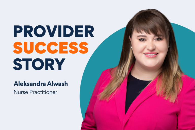 Nurse Practitioner Aleksandra Alwash smiling in RPM Provider Success Story Tile Image